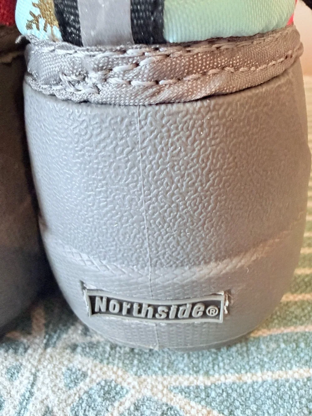 Northside Mint Blue Winter Boots with Pink Strap